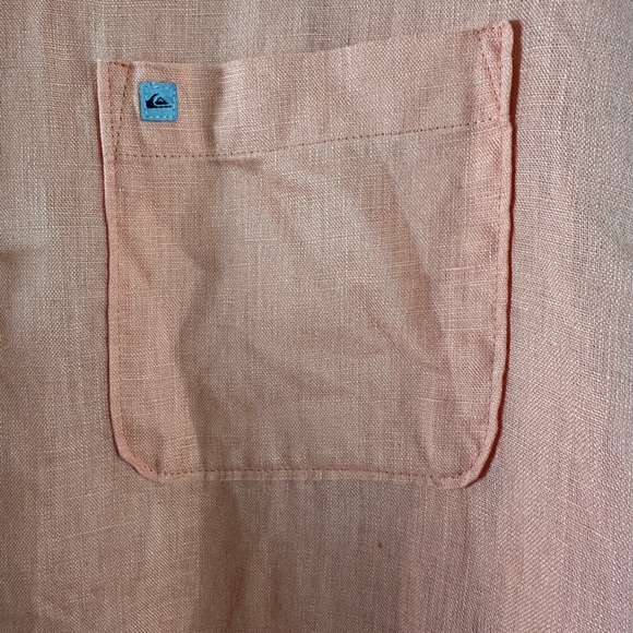 Men’s Quiksilver Long Sleeve Button-Down Linen Shirt XL - Picture 6 of 6